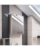 Kartell K-VIT Options 24 600mm Mirror Cabinet – White Gloss & Matt Cool Grey (OPT600MIR-WT) (OPT600MIR-CG)