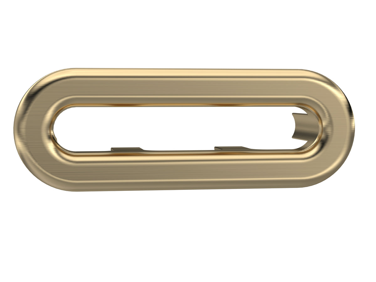 Nuie Oval Basin Overflow Cover – Black or Brushed Brass, photo 2