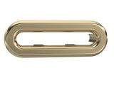 Nuie Oval Basin Overflow Cover – Black or Brushed Brass, photo 2