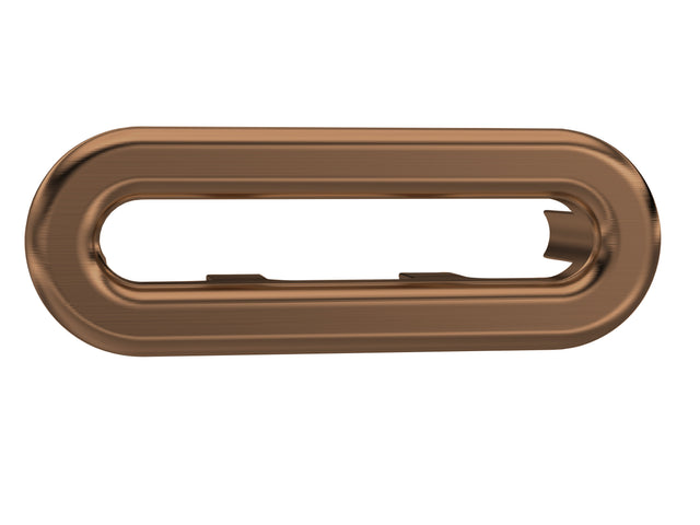 Nuie Oval Basin Overflow Cover – Brushed Bronze