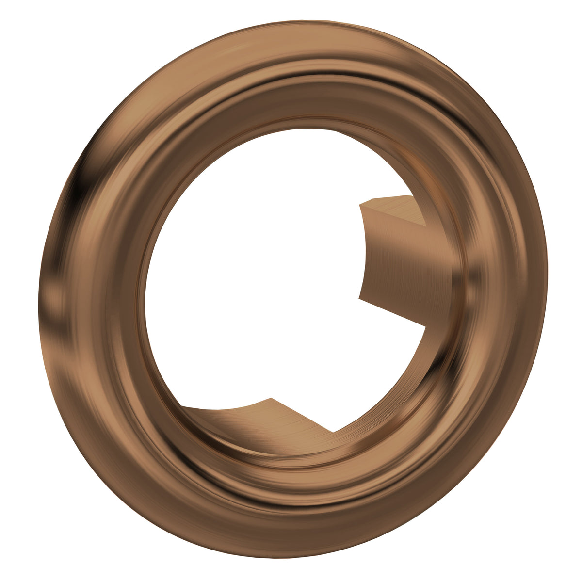 Nuie Round Basin Overflow Cover – Brushed Bronze