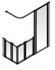 AKW Option XF Half Height Carer Shower Screen Set for Shower Trays
