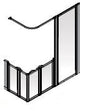AKW Option XF Half Height Carer Shower Screen Set for Shower Trays