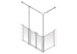 AKW Silverdale Option Y Half Height Carer Shower Screen Set for Shower Trays