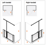 AKW Option J Half Height Carer Shower Screen Set for Shower Trays, photo 3