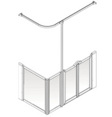AKW Option D Half Height Carer Shower Screen Set for Shower Trays, photo 3