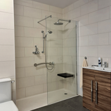 AKW Opulence Full Height 8mm Glass Wet Room Shower Screen, photo 3