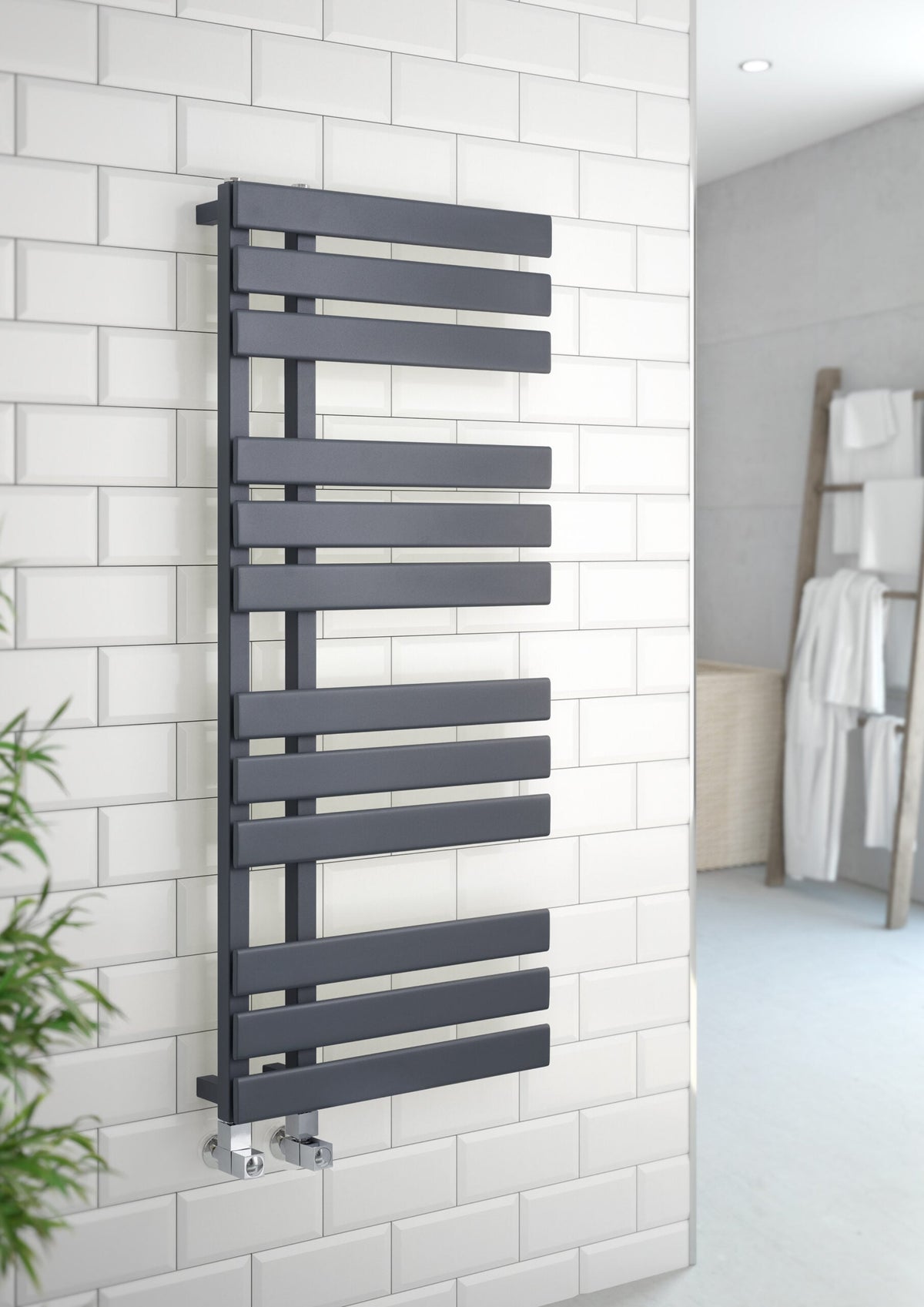 Kartell K-VIT Oregon towel rail in textured grey