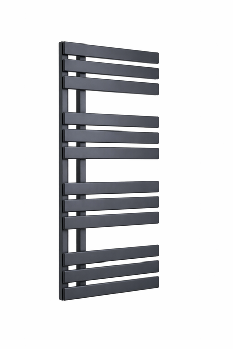 Kartell K-VIT Oregon textured grey towel rail with open-ended flat bars