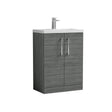 Nuie Arno Compact 2 Door Floor Standing Vanity Unit With Basin – 500mm & 600mm, photo 2
