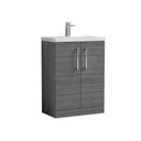 Nuie Arno Compact 2 Door Floor Standing Vanity Unit With Basin – 500mm & 600mm, photo 2
