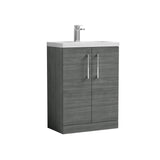 Nuie Arno Compact 2 Door Floor Standing Vanity Unit With Basin – 500mm & 600mm, photo 11