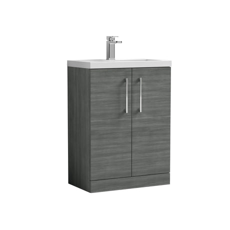 Nuie Arno Compact 2 Door Floor Standing Vanity Unit With Basin – 500mm & 600mm, photo 11