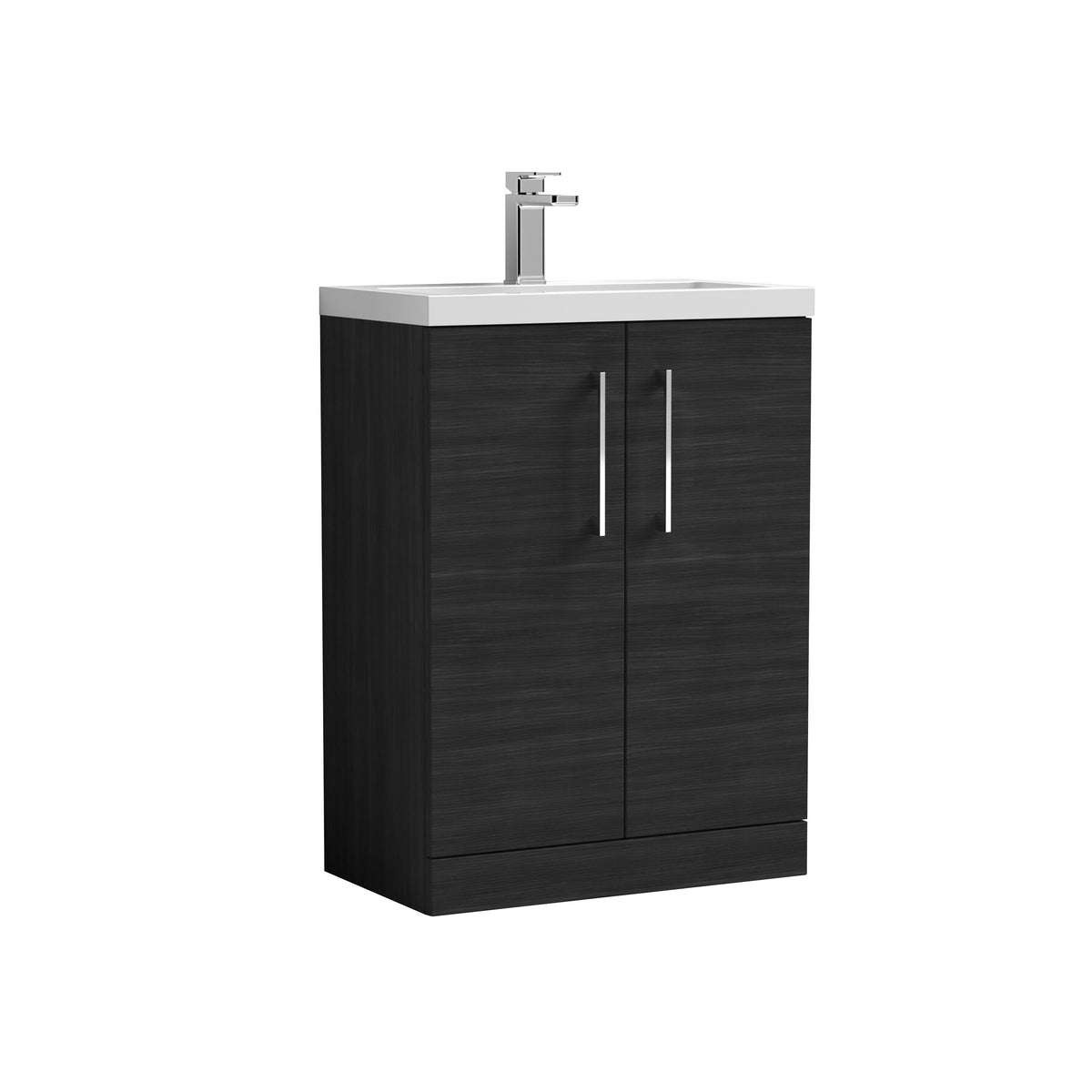 Nuie Arno Compact 2 Door Floor Standing Vanity Unit With Basin – 500mm & 600mm, photo 3
