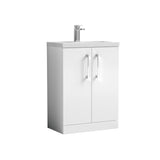 Nuie Arno Compact 2 Door Floor Standing Vanity Unit With Basin – 500mm & 600mm, photo 4