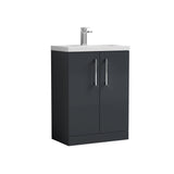 Nuie Arno Compact 2 Door Floor Standing Vanity Unit With Basin – 500mm & 600mm, photo 5
