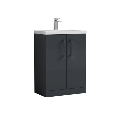Nuie Arno Compact 2 Door Floor Standing Vanity Unit With Basin – 500mm & 600mm, photo 5