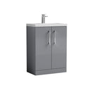 Nuie Arno Compact 2 Door Floor Standing Vanity Unit With Basin – 500mm & 600mm, photo 6