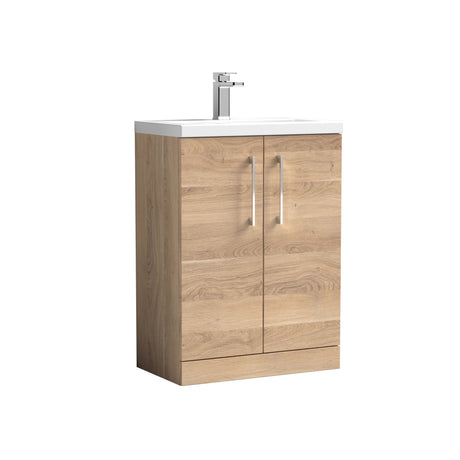 Nuie Arno Compact 2 Door Floor Standing Vanity Unit With Basin – 500mm & 600mm, photo 7