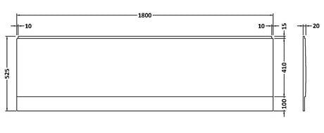 Nuie Acrylic Front Bath Panel – 1500mm, 1600mm, 1700mm & 1800mm, photo 6