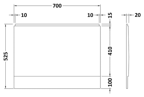 Nuie Acrylic End Bath Panel – 700mm & 800mm, photo 2