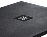 Kartell K-VIT Naturals Stone Effect Rectangle Shower Tray - 1200x700mm Graphite (STOR1207GP)