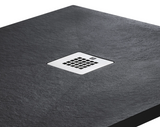 Kartell K-VIT Naturals Stone Effect Rectangle Shower Tray - 1200x700mm Graphite (STOR1207GP)