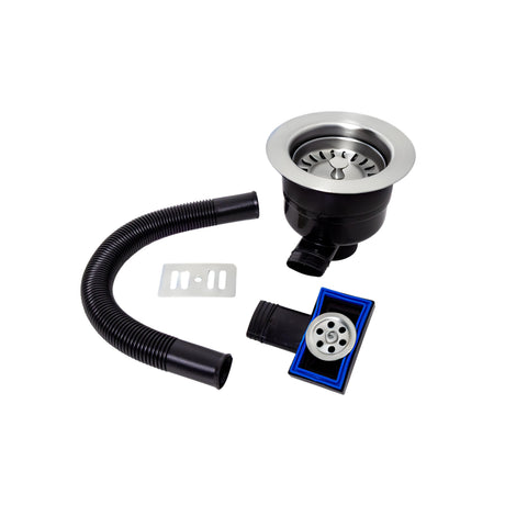 Nuie Top Fix Basket Strainer Basin Waste With Overflow – Chrome, Brushed Brass or Matt Black