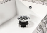 Nuie Top Fix Basket Strainer Basin Waste With Overflow – Chrome, Brushed Brass or Matt Black