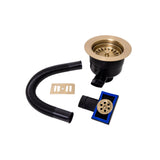 Nuie Top Fix Basket Strainer Basin Waste With Overflow – Chrome, Brushed Brass or Matt Black, photo 2