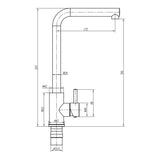 Nuie Top Fix L-Neck Kitchen Tap, photo 7