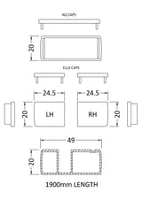 Nuie Profile Extension Kit – 1850mm & 1900mm, photo 6