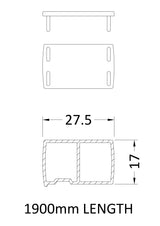 Nuie Rene 1900mm Profile Extension Kit – Chrome, Brushed Brass, Matt Black or Brushed Pewter, photo 5