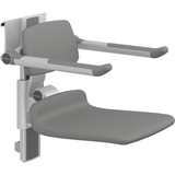 Pressalit PLUS Shower Seat 450 With Aperture, Manually Height And Manually Sideways Adjustable Anthracite (R7464112)
