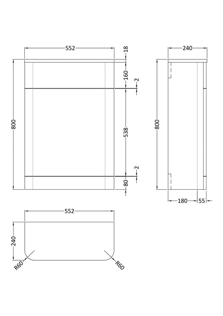 Nuie Parade 550mm Floor Standing WC Unit, photo 6