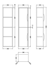 Nuie Parade 356mm 2 Door Wall Hung Tall Cabinet, photo 7