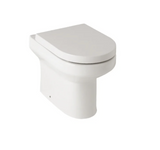 Kartell K-VIT Ozone Round Rimless Close to Wall WC Pan with Standard Wrapover Seat – White Gloss (POT022OZ-SEA101D)