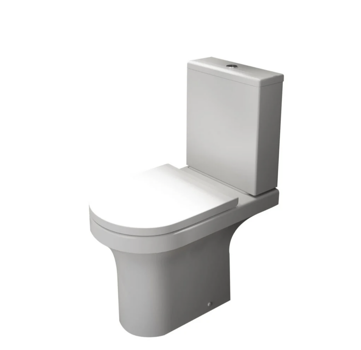 Kartell K-VIT Ozone Round Rimless Close Coupled WC Pan and Standard Wrapover Seat- White Gloss (POT020OZ-SEA101D)