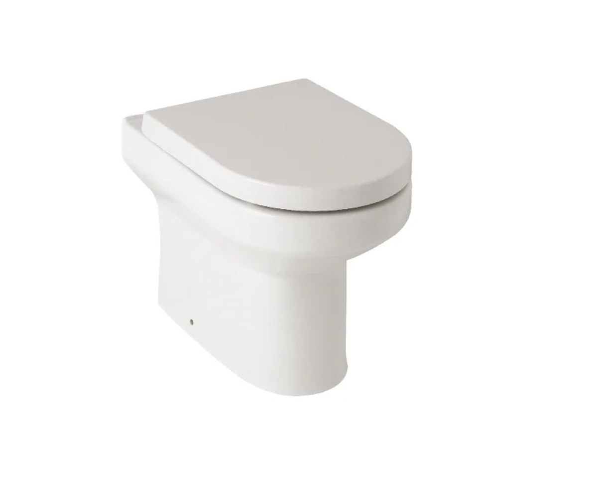 Kartell K-VIT Ozone Round Rimless Close Coupled WC Pan and Standard Wrapover Seat- White Gloss (POT020OZ-SEA101D)