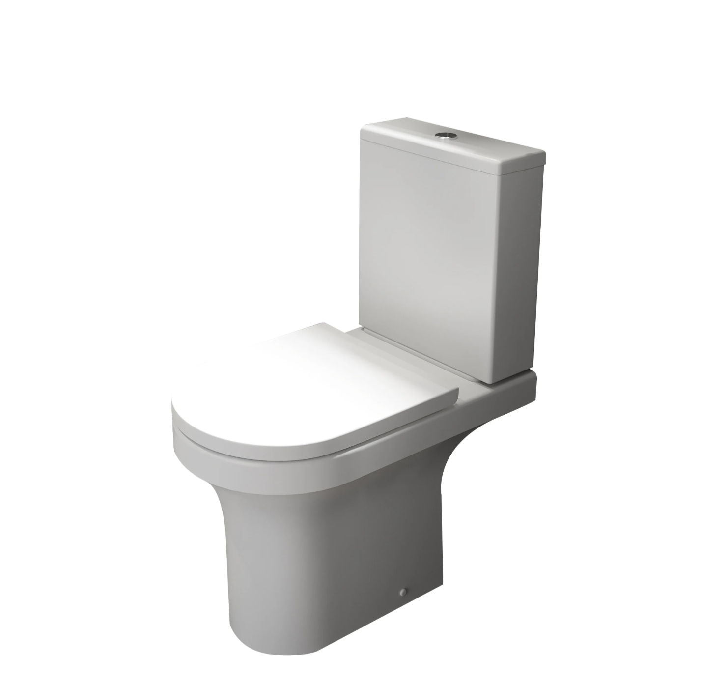Kartell K-VIT Ozone Round Rimless Comfort Height WC Pan with Standard Wrapover Seat– White Gloss (POT023OZ-SEA101D)