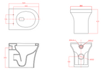 Kartell K-VIT Ozone Round Rimless Back To Wall WC Pan- White Gloss (POT025OZ)