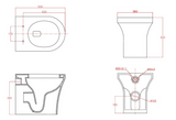 Kartell K-VIT Ozone Round Rimless Back To Wall WC Pan with Standard Wrapover Seat- White Gloss  (POT025OZ-SEA101D)