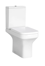 Kartell K-VIT Ozone Square Close Coupled Rimless WC Pan- White Gloss (POT026OZ)