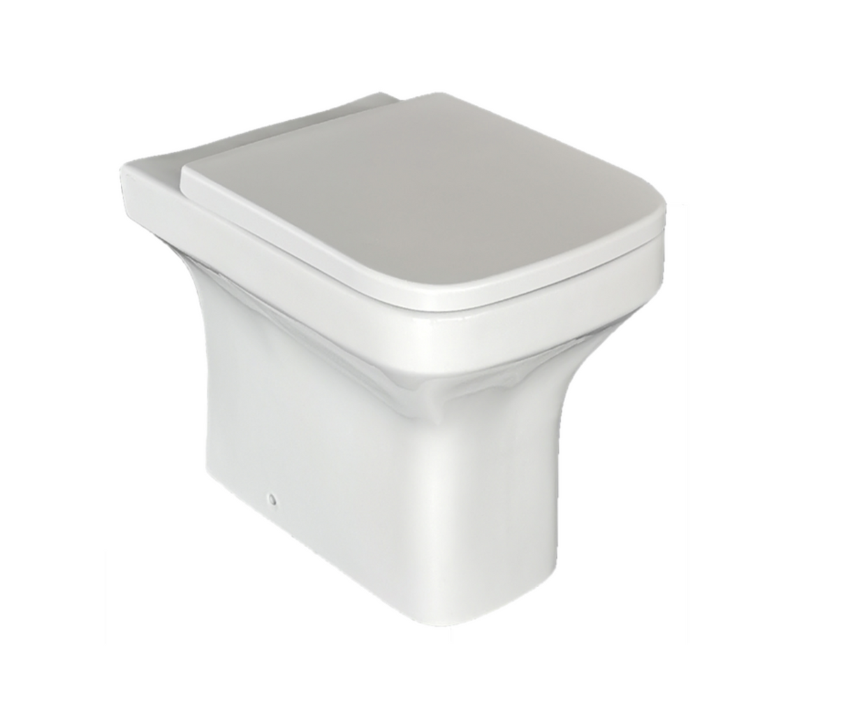 Kartell K-VIT Ozone Square Rimless Back to Wall WC Pan with Soft Close Seat– White Gloss (POT027OZ-SEA600OP)