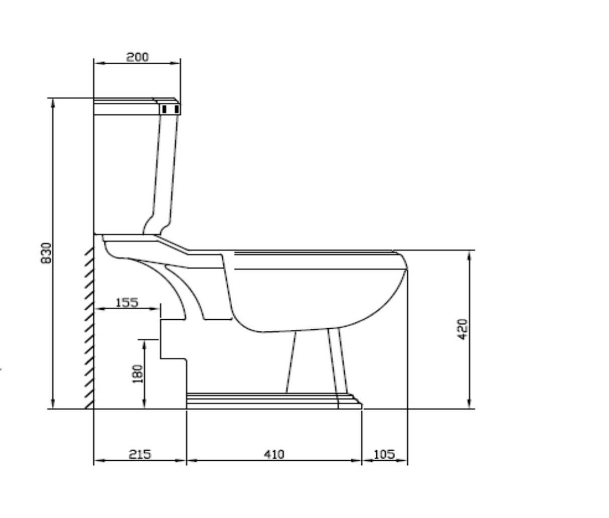 Kartell K-VIT Astley Close Coupled WC Pan- White Gloss (POT030AS)