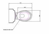 Kartell K-VIT Astley Close Coupled WC Pan- White Gloss (POT030AS)