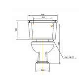 Kartell K-VIT Astley Close Coupled Cistern- White Gloss (POT031AS)
