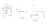 Kartell K-VIT Options 600 Close to Wall Close Coupled Rimless WC Pan (Cistern & Seat Options)- White Gloss (POT070OPR)