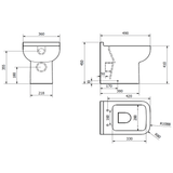 Kartell K-VIT Options 600 Back To Wall Rimless WC Pan-White Gloss (POT071OPR)