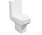 Kartell K-VIT Options 550 Rimless Short Projection WC Pan and Soft Close Seat- White Gloss (POT078OPR-POT079OPR))